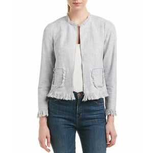 Rebecca Taylor Slub Suiting Fringe Hem Jacket - New with tags!